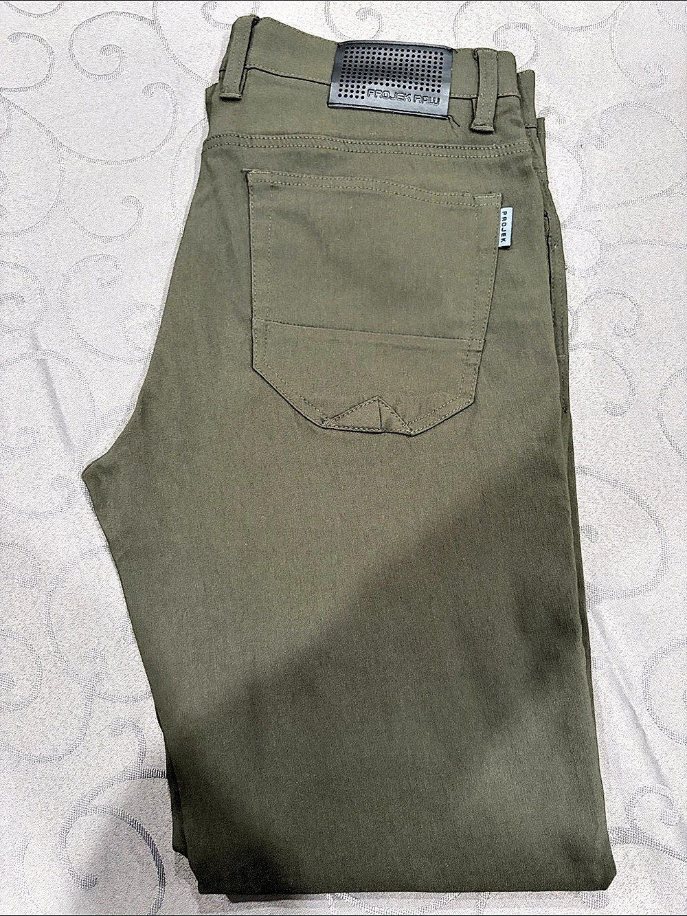 Projek Raw Slim Jeans in Olive Green- 34” Waist and 32” Leg